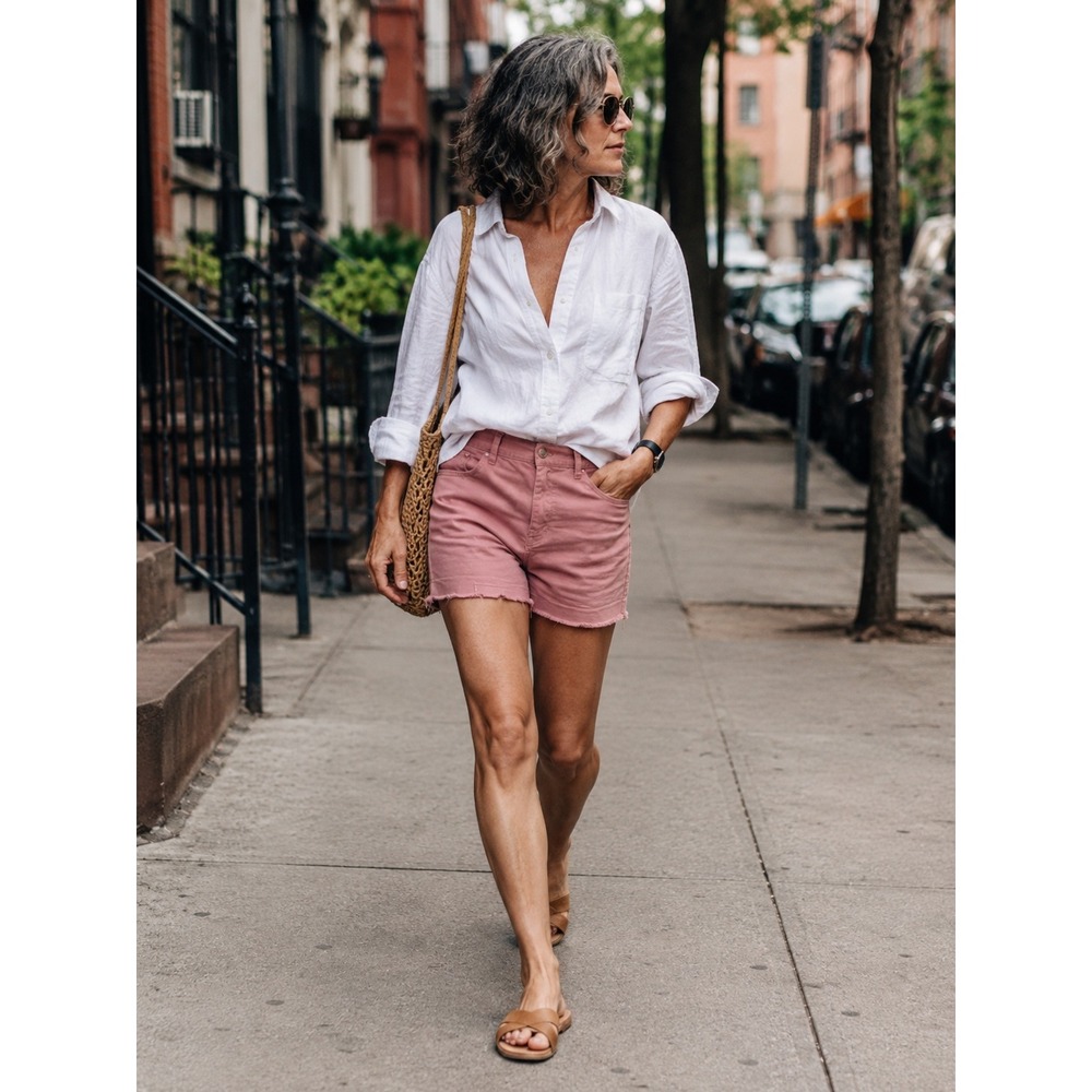 Madewell High Rise Denim Shorts Pink Raw Hem Size 31 Dusty Rose Frayed Cutoffs